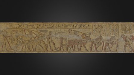 Plow scene (Tomb Egypt) 3D Model