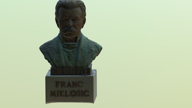 Fran Miklošič Sculpture Ljutomer 3D Model