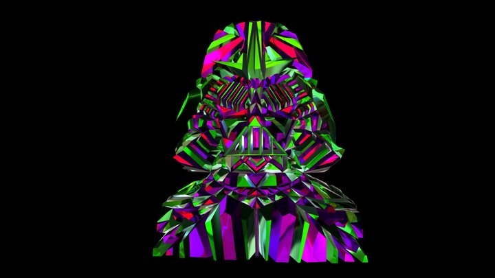 Purple and Green Darth 3D Model