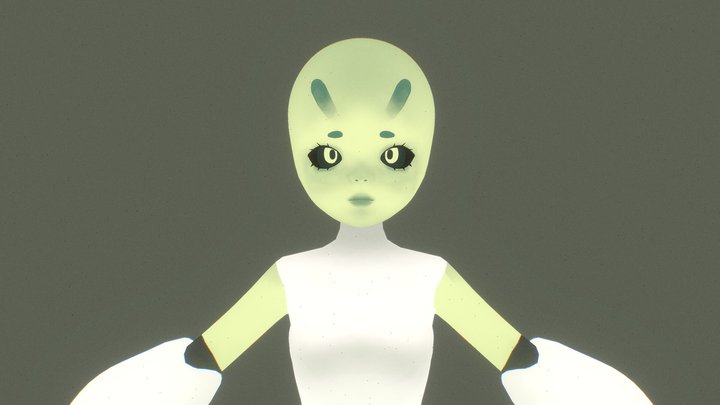 Alien Girl 3D Model