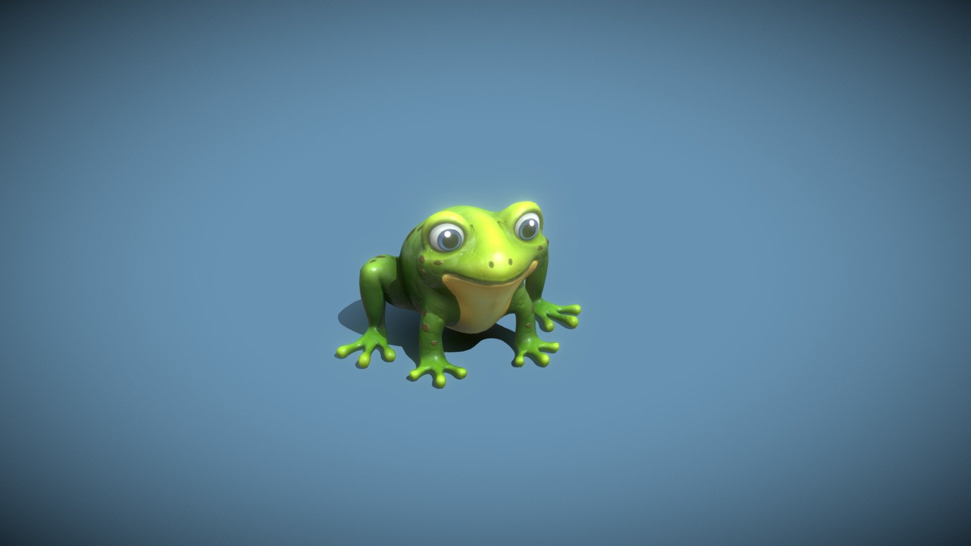 ArtStation - Cartoon Frog 3D Model