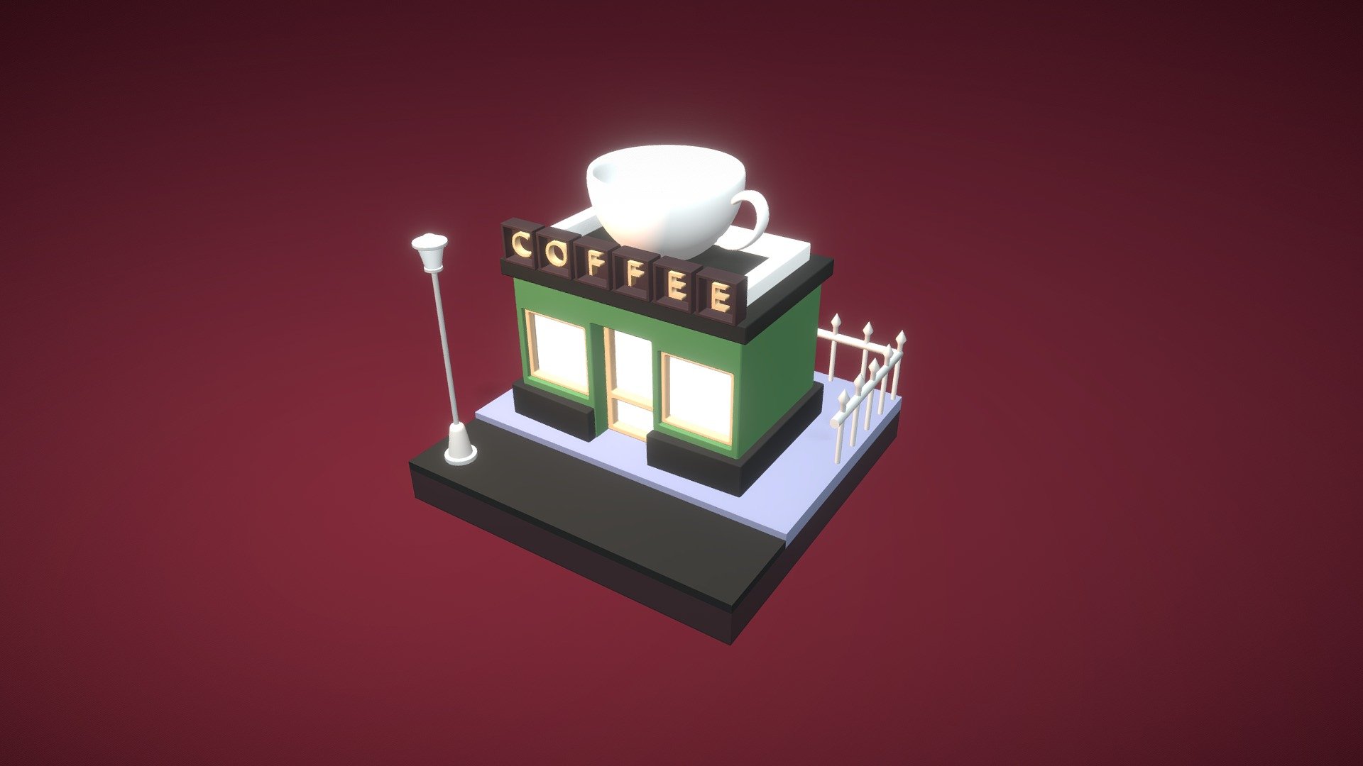 Stylized Coffeeshop - 3D model by Ozge Eser (@greendroid0) [459c295 ...