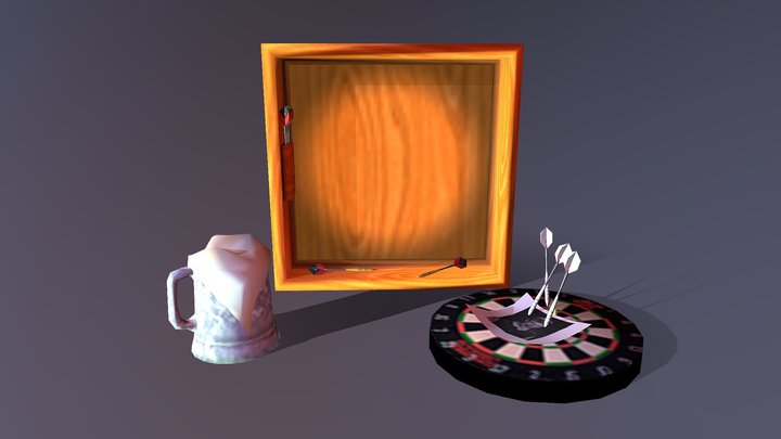 DartBoardPropSet 3D Model