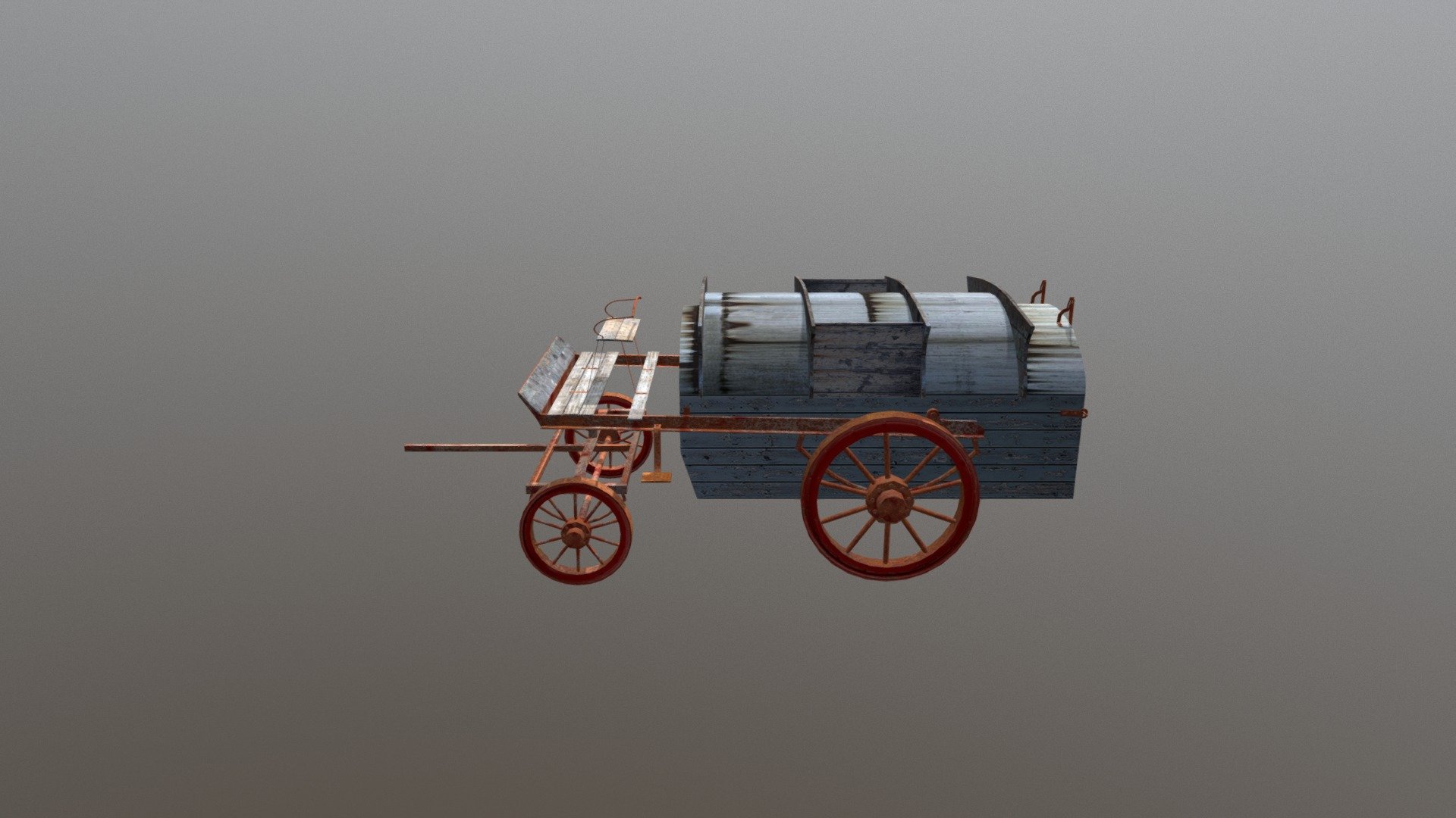 Horse Carriage_Low poly