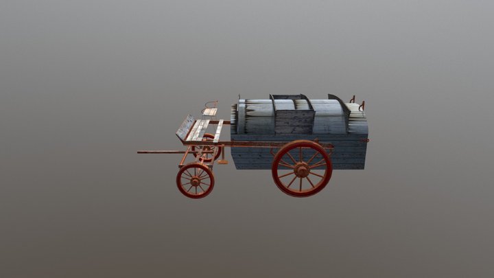 Horse Carriage_Low poly 3D Model