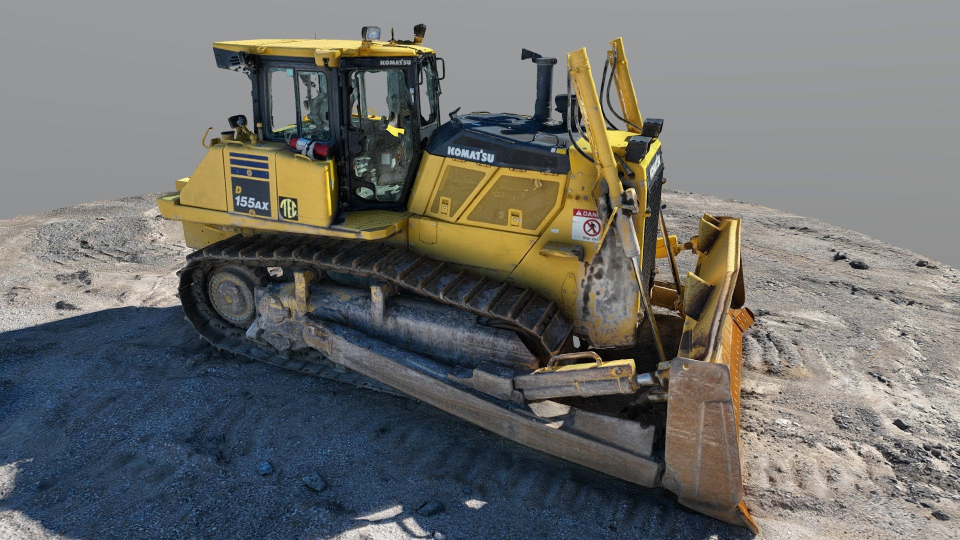 Komatsu 155AX Large Crawler Dozer - 3D model by johnnokomis