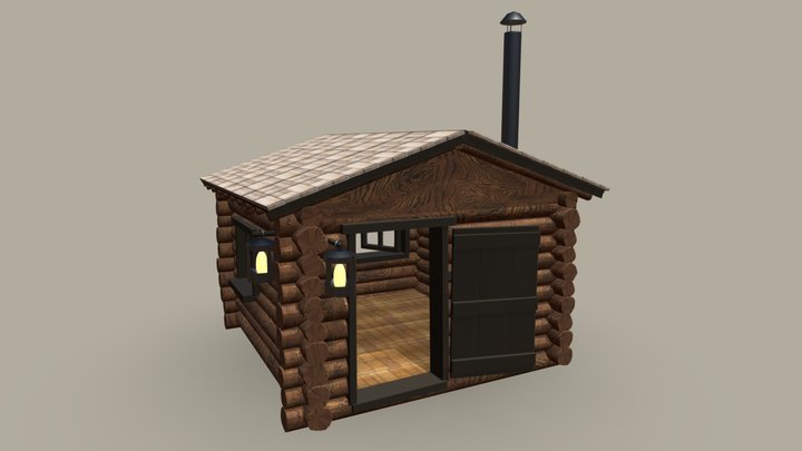 Log Cabin 3D Model
