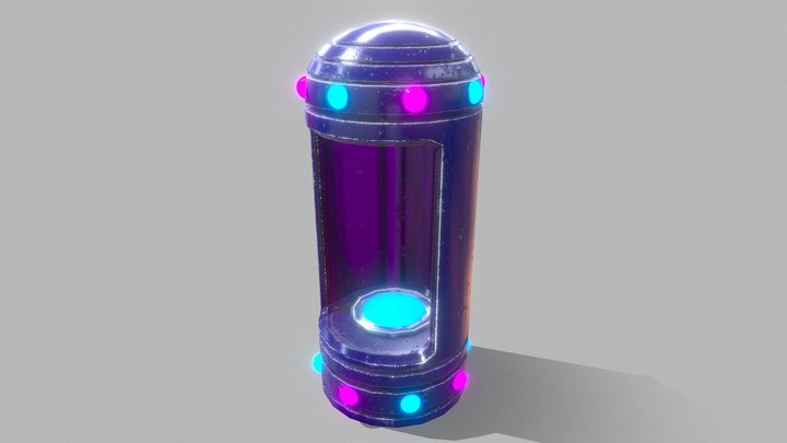 Retro Character Checkpoint 3D Model