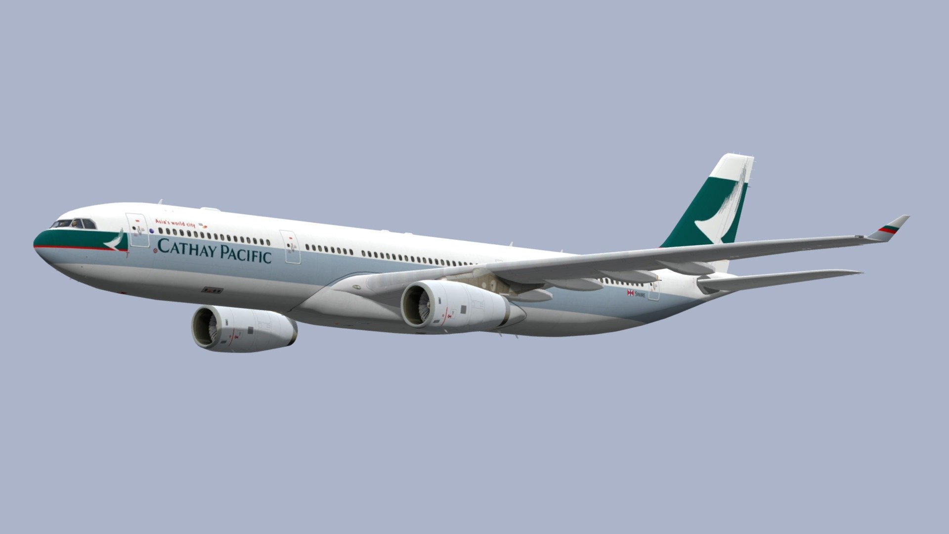 Cathay Pacific Airbus A330-300 - Download Free 3D model by