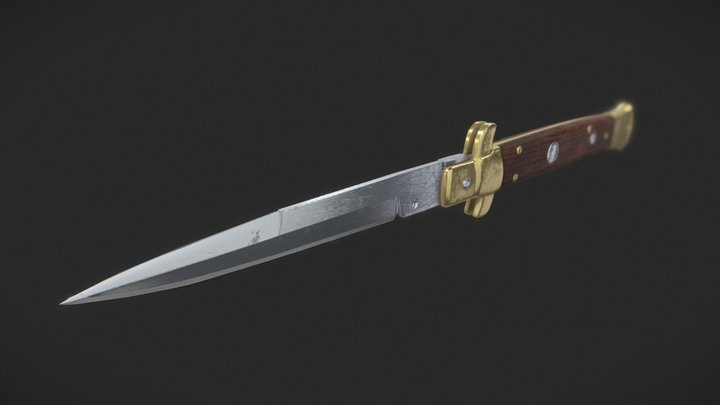 semi-automatic knife 3D Model