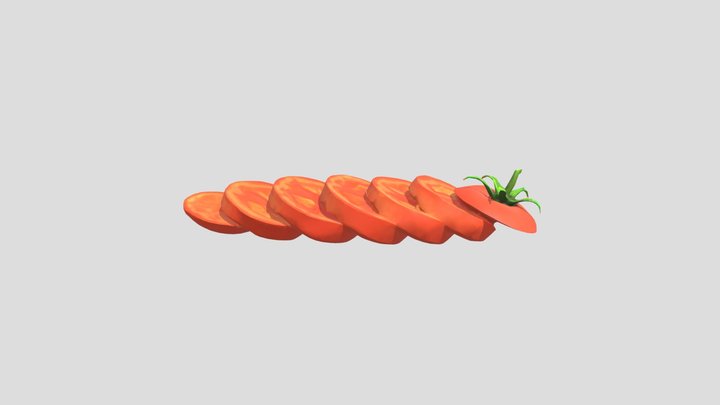Cut tomato UGA 3D Model