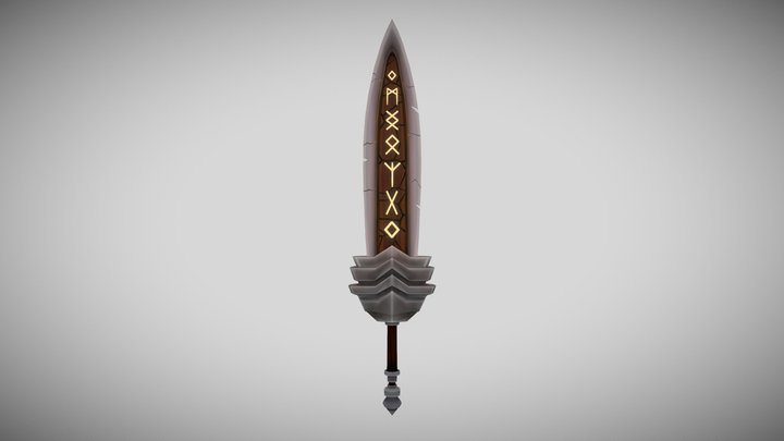 Runic Sword 3D Model