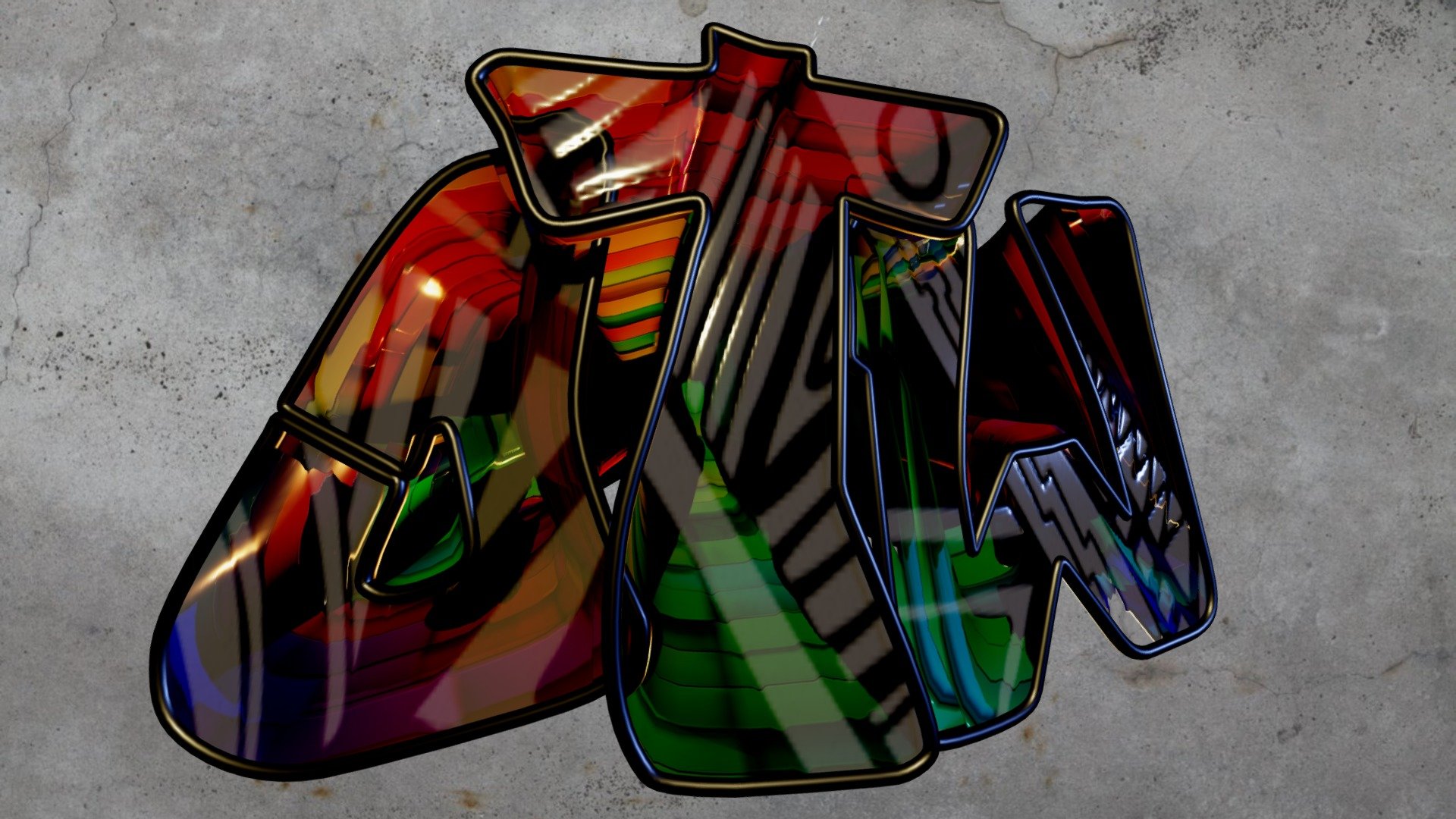 OTW 3D Graffiti tag