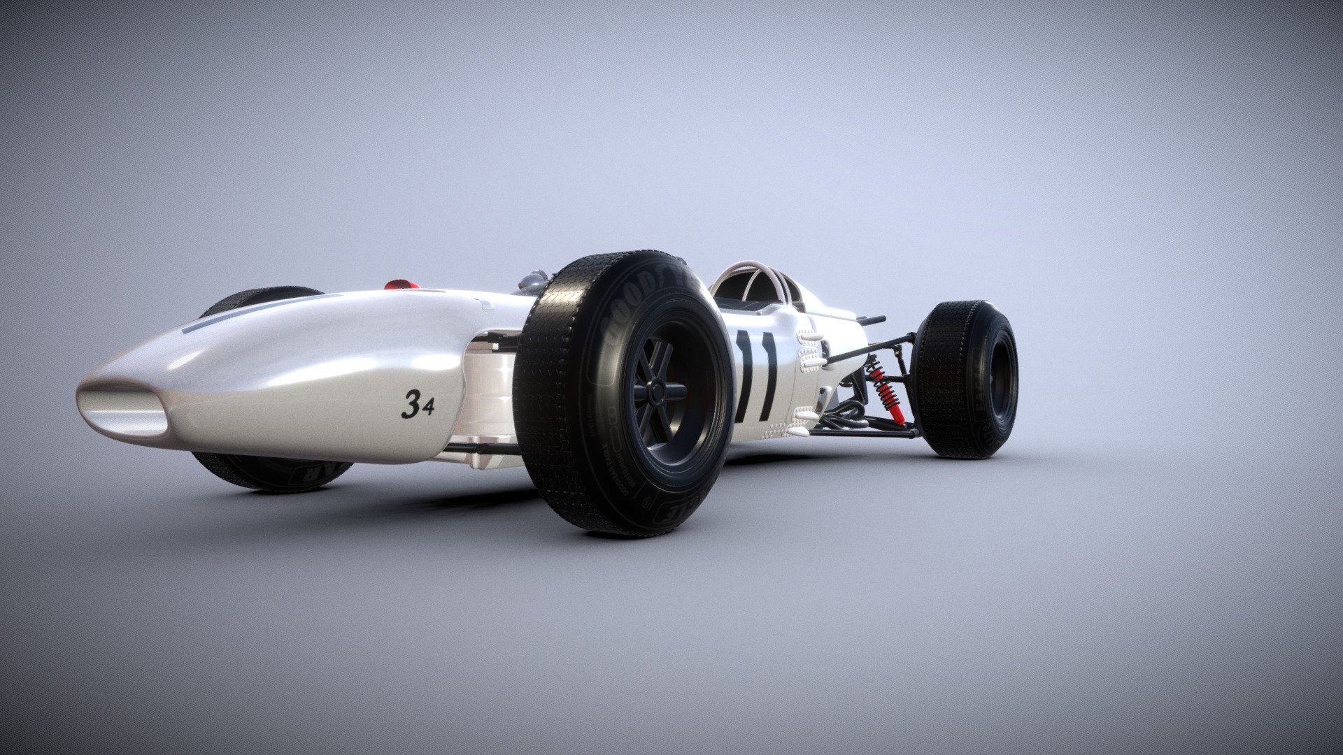 HONDA RA272 Formula 1 Car 1965 - Buy Royalty Free 3D model by