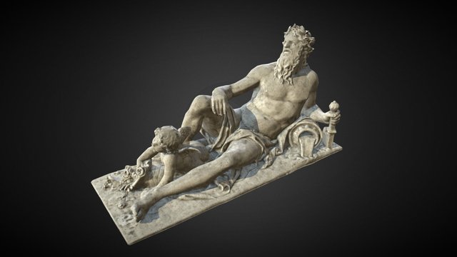 Baroque Statue 03 3D Model