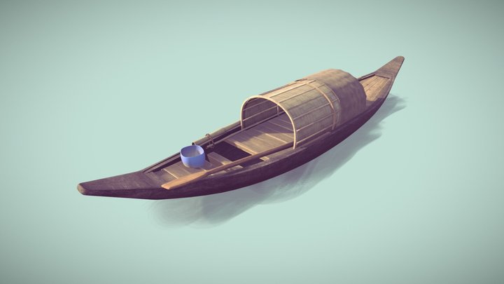 Traditional Bangladeshi Boat 3D Model