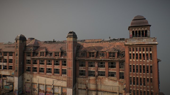 Abandoned Building - Factory Leipzig East 3D Model