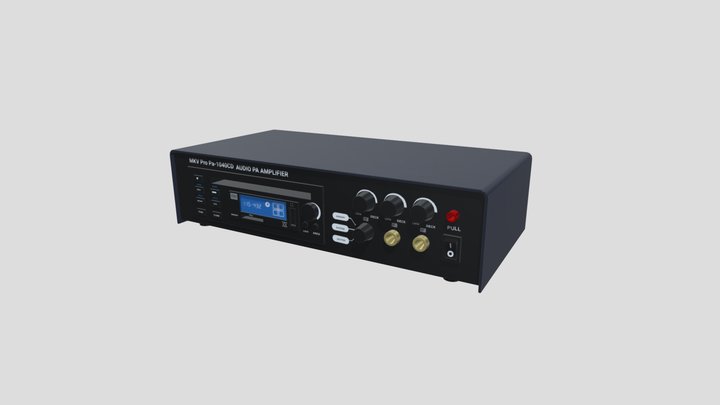 MKV Pro PA-1040CD AUDIO PA AMPLIFIER Lorem Ipsum 3D Model