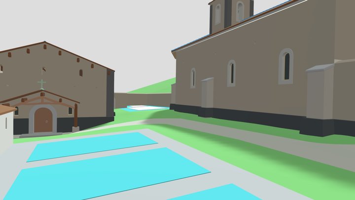 Abbaye Saint Médard modélisée / Jacques PIERRE 3D Model