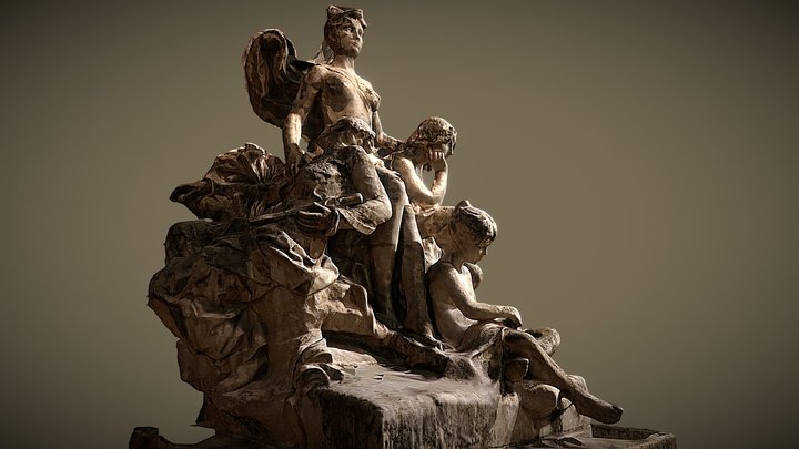 Petit Palais Statue, Paris 3D Model