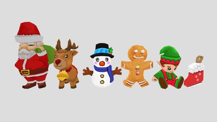 3D Christmas pack 3D Model