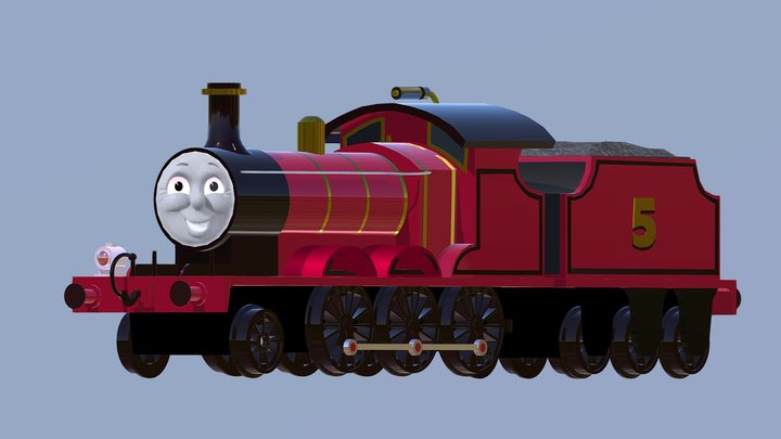 James The Red Engine 3D Model