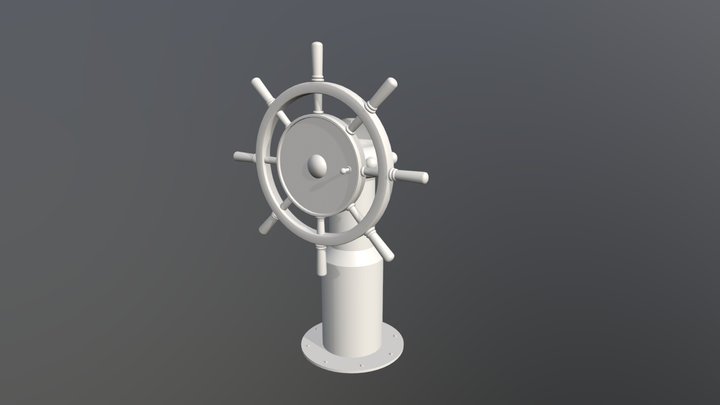 Ship Steering Wheel 3D Model