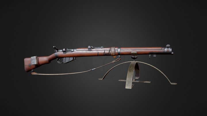 Lee Enfield SHT Mk III ED (Sven Karlsen Custom) 3D Model
