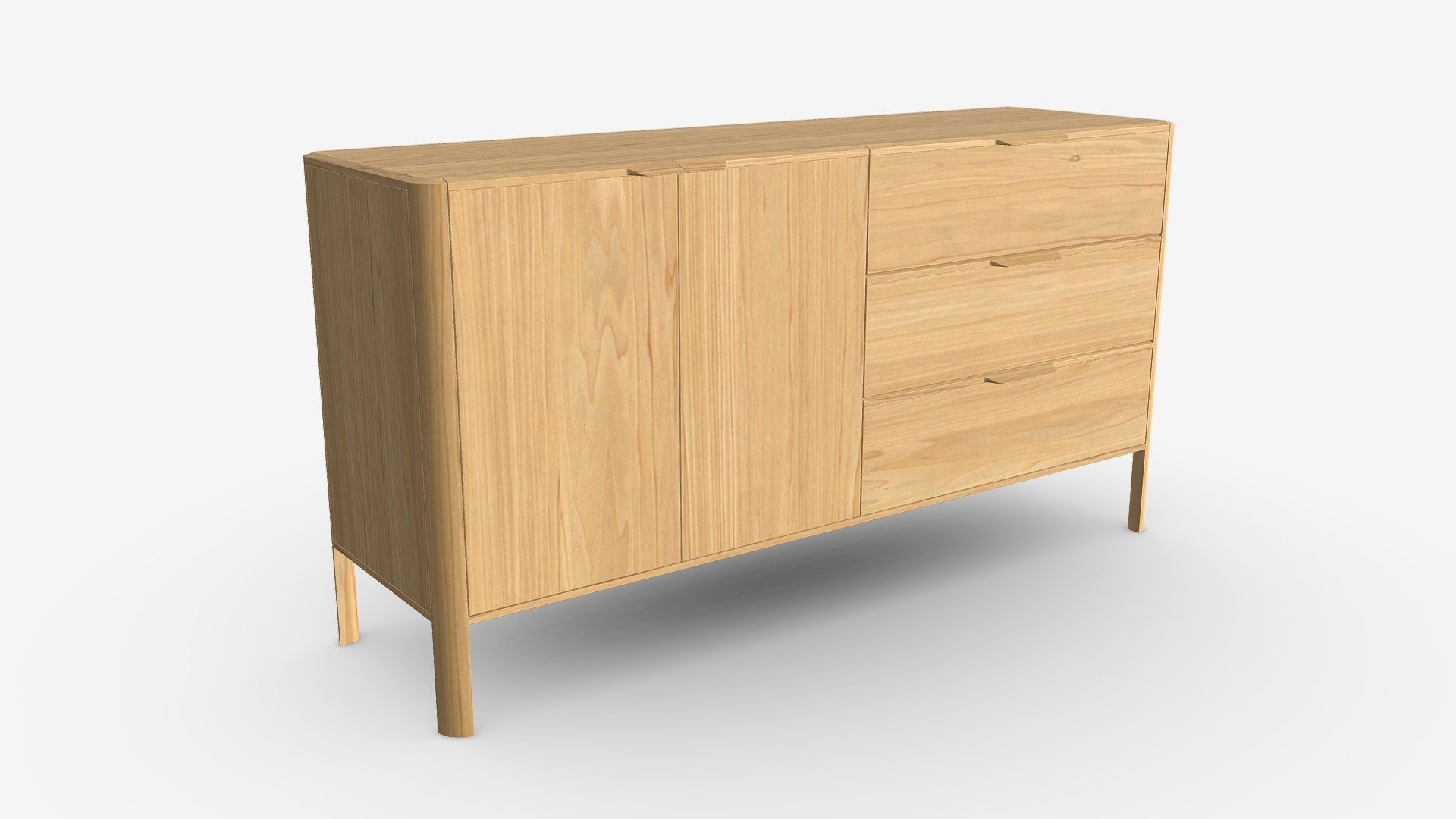Sideboard Wide Ercol Mia Buy Royalty Free 3D model by HQ3DMOD (AivisAstics) [45b3219
