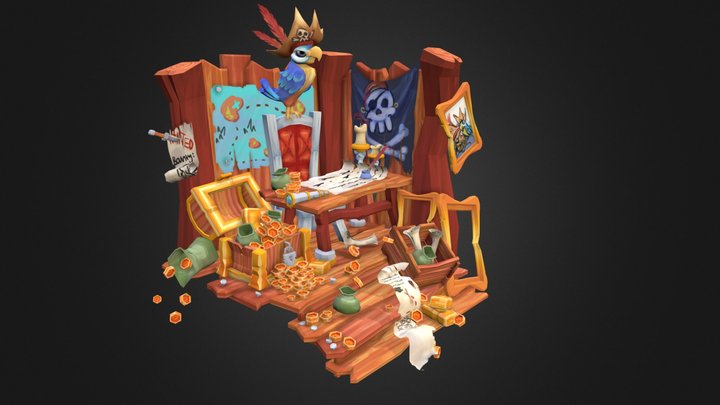 DAE Crib - Pirate Cabin 3D Model