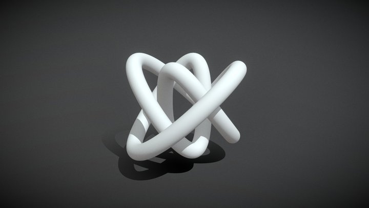 A Knot with 4 Crossings 3D Model