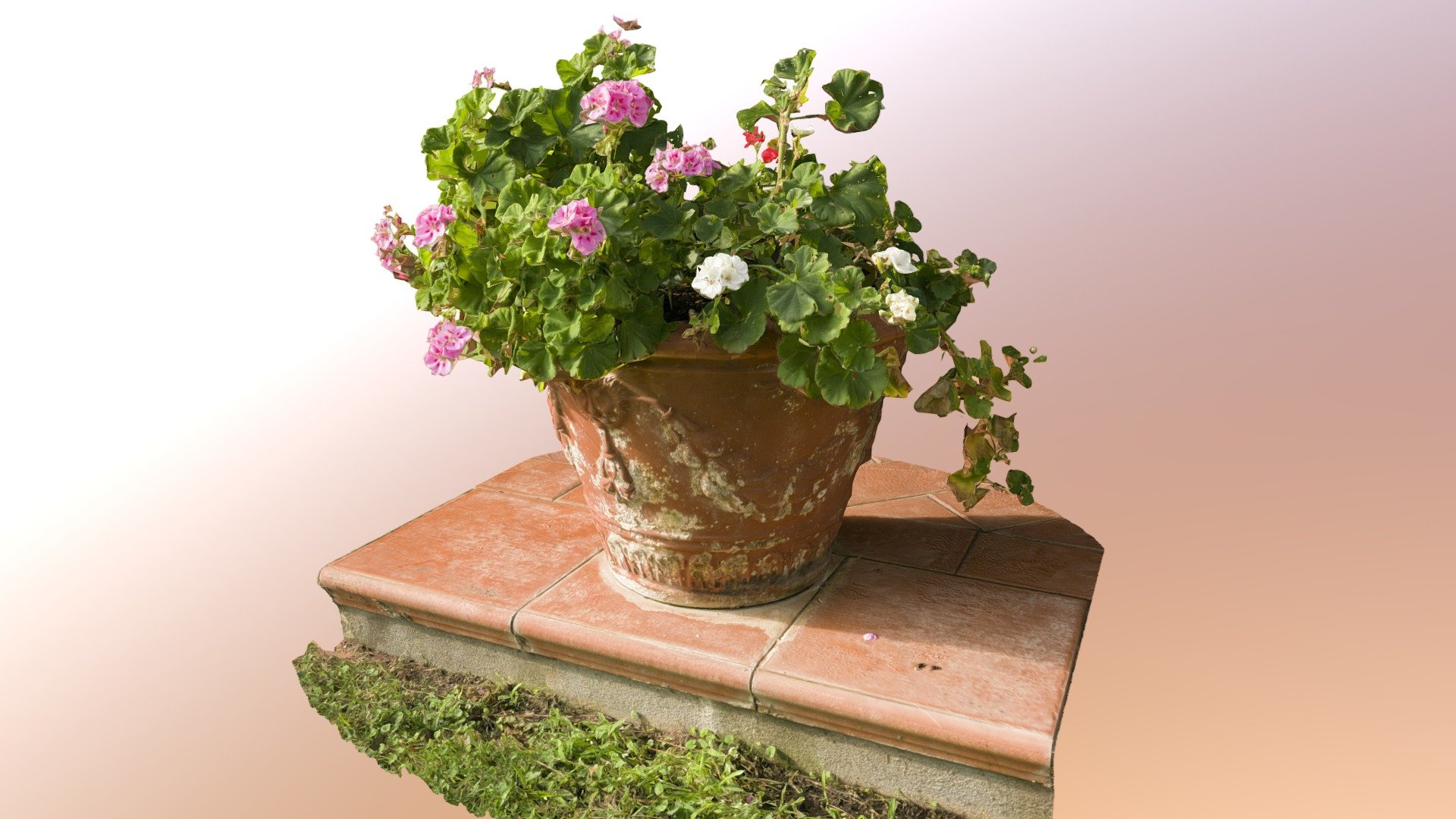 Flower vase terracotta — Sketchfab embed 3D viewer