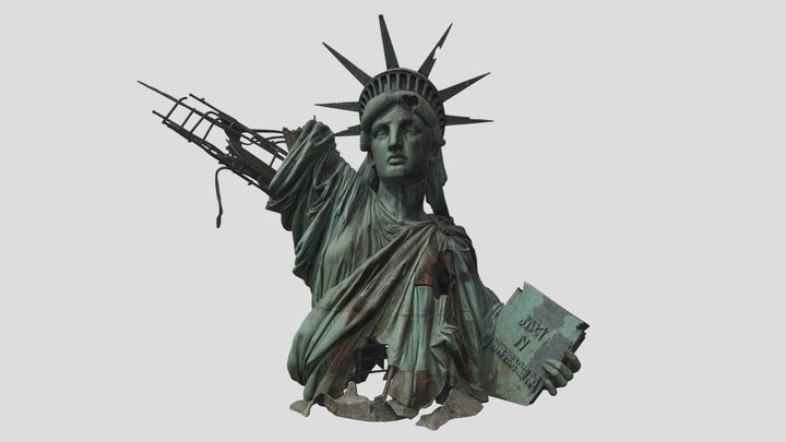 Post Apocalyptic Statue Of Liberty 3D Model