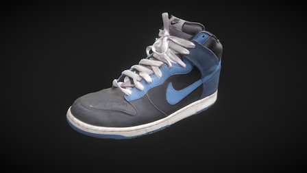 3D Scanned Nike High Top Sneaker 3D Model