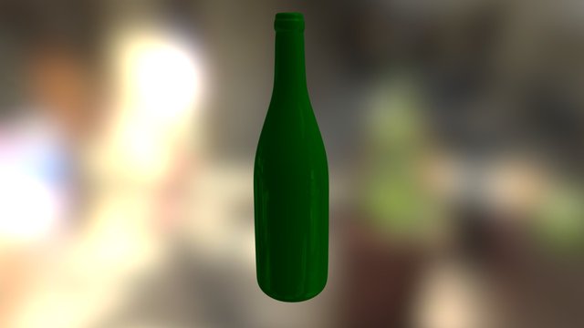 Botella Vino Mas Transparente 3D Model