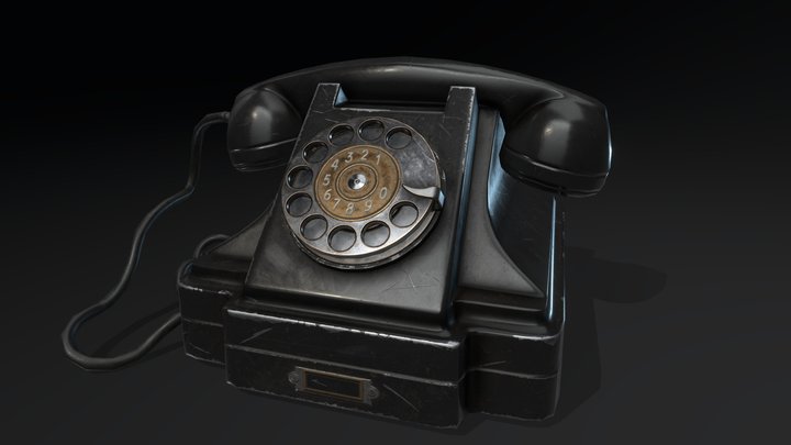 Retro Phone 3D Model