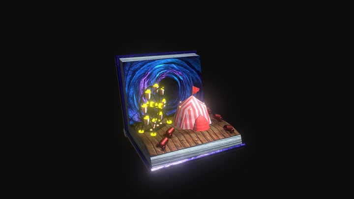 Coraline 3D hardcover book model 3D Model