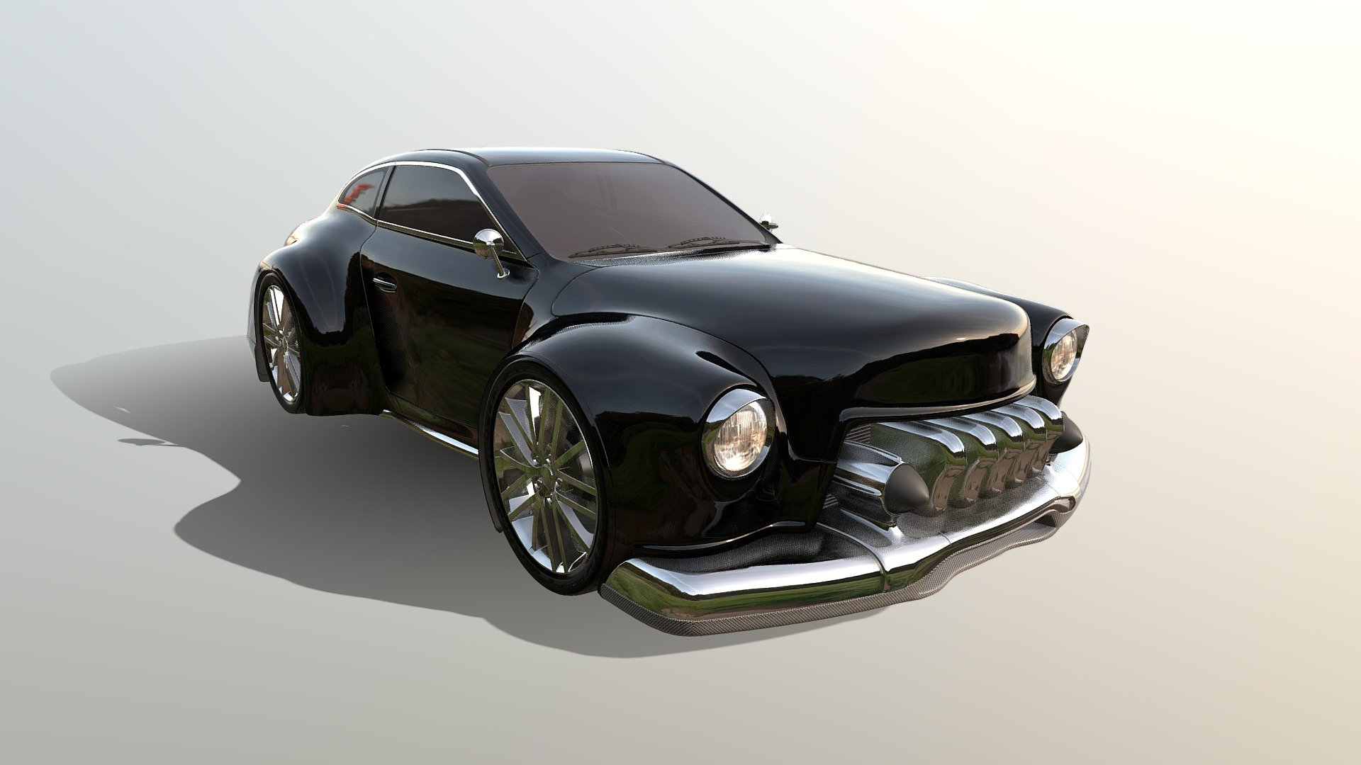 3d model - Black Car.