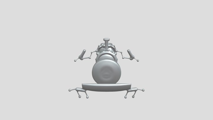 exploded view of mechanical engine 3D Model