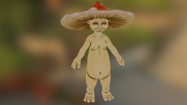 Mushroom Head 3D Model