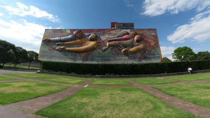Siqueiros, UNAM Ciudad Universitaria 3D Model