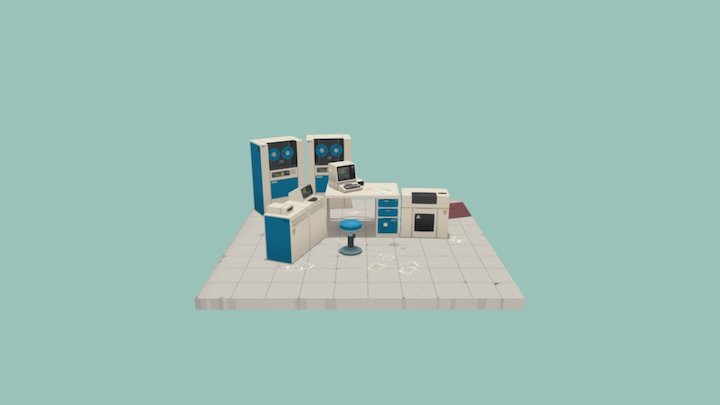 Lab Scene 3D Model