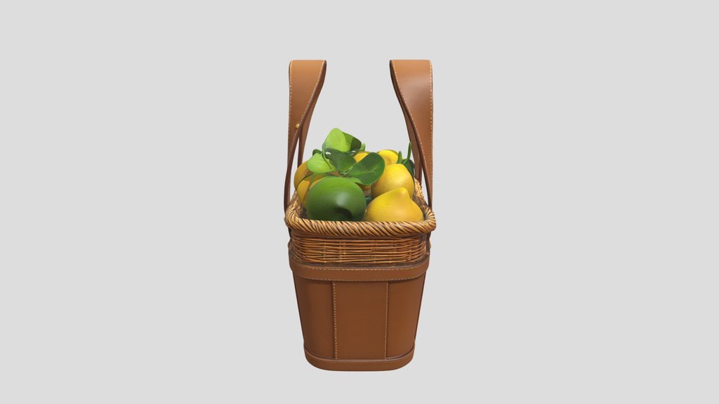 Lemon Basket Bag 3d Model