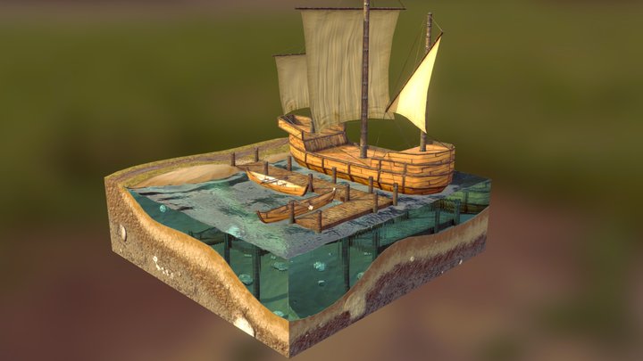 Harbour Diorama 3D Model