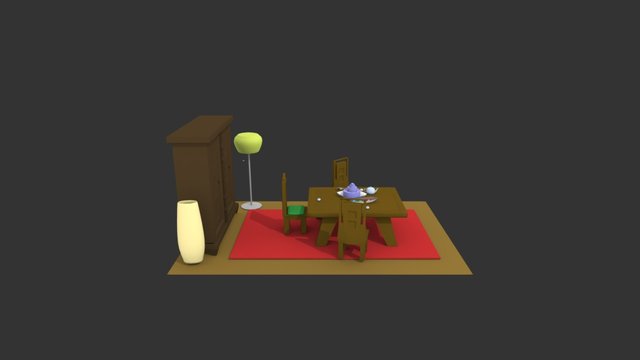 First 3D Model (Furniture Exercise) 3D Model