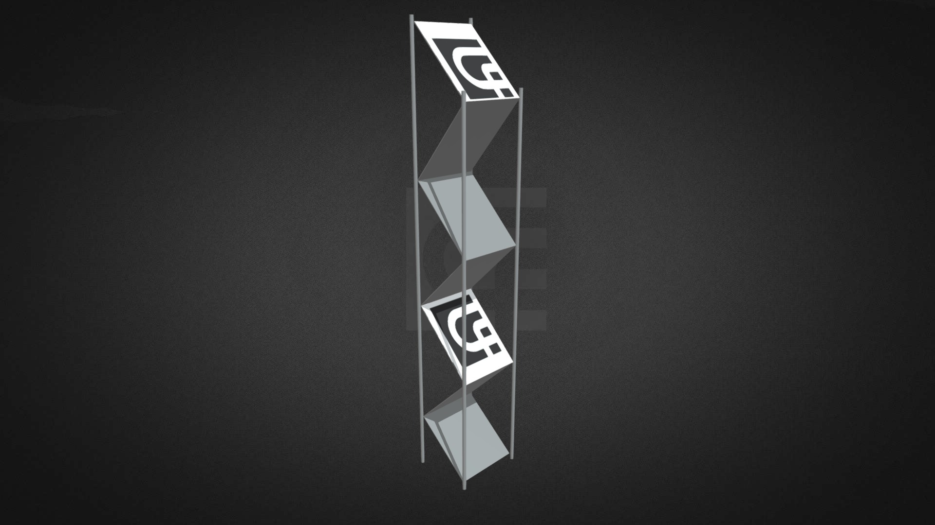 3D model Literature Stand Hire - This is a 3D model of the Literature Stand Hire. The 3D model is about arrow.