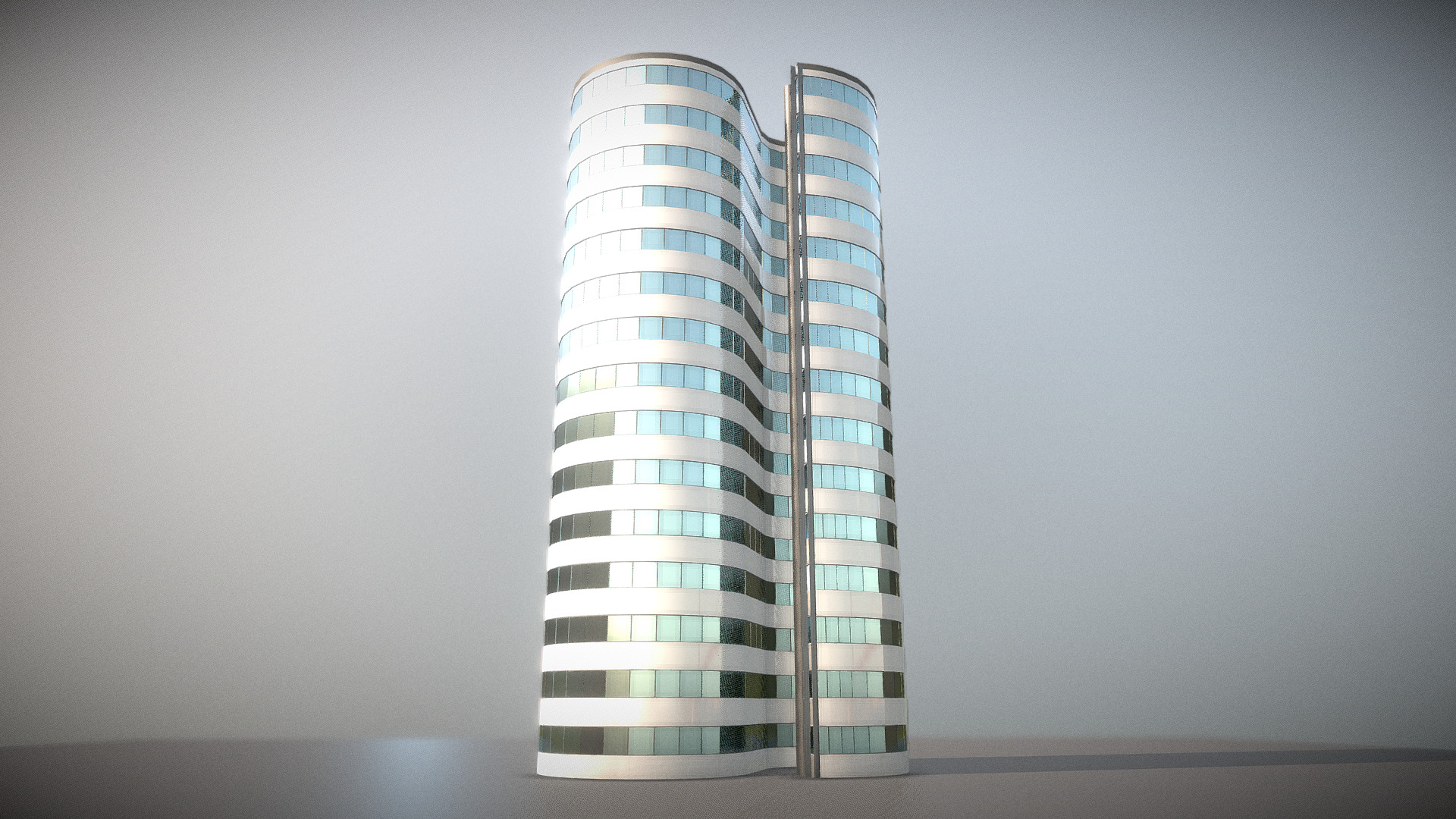 3D model City Building Design S-2 - This is a 3D model of the City Building Design S-2. The 3D model is about a couple of tall buildings.
