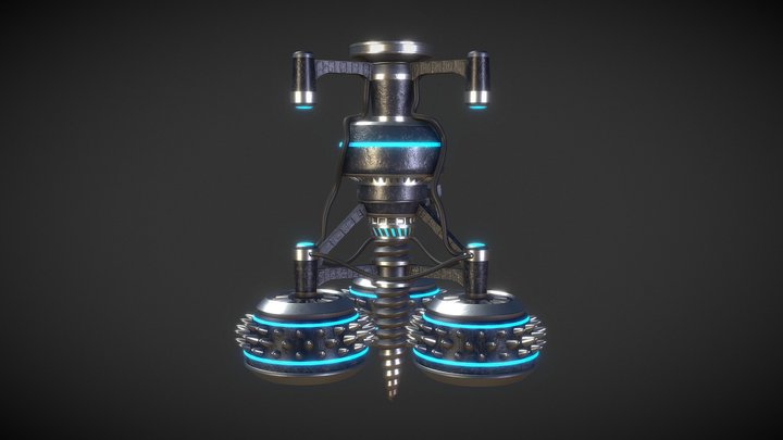 Mining Drill 3D Model