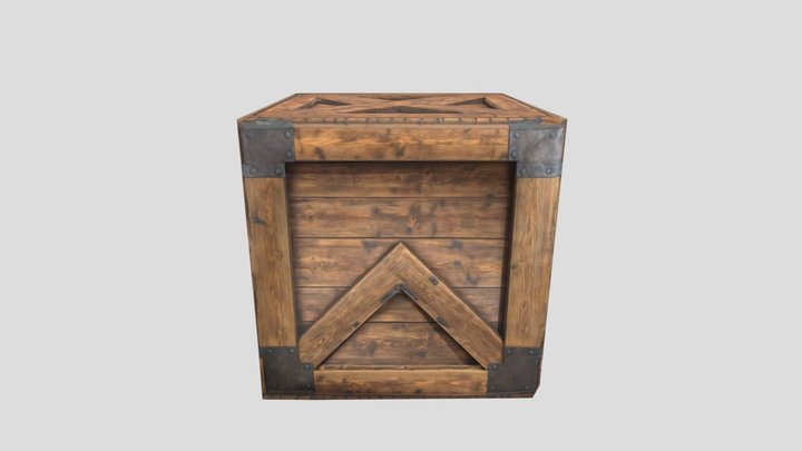 Wooden Crate in Warehouse 3D Model