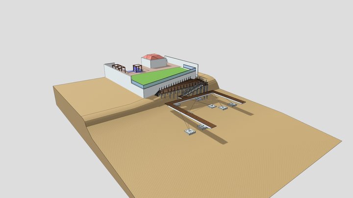 Pontoon 3D Model
